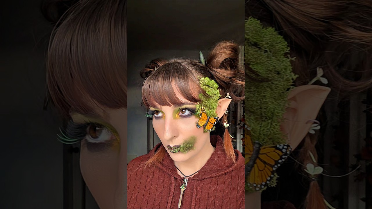 Forest Nymph Creative Makeup #creativemakeup #makeup #uniquemakeup #creativelooks #forestelf