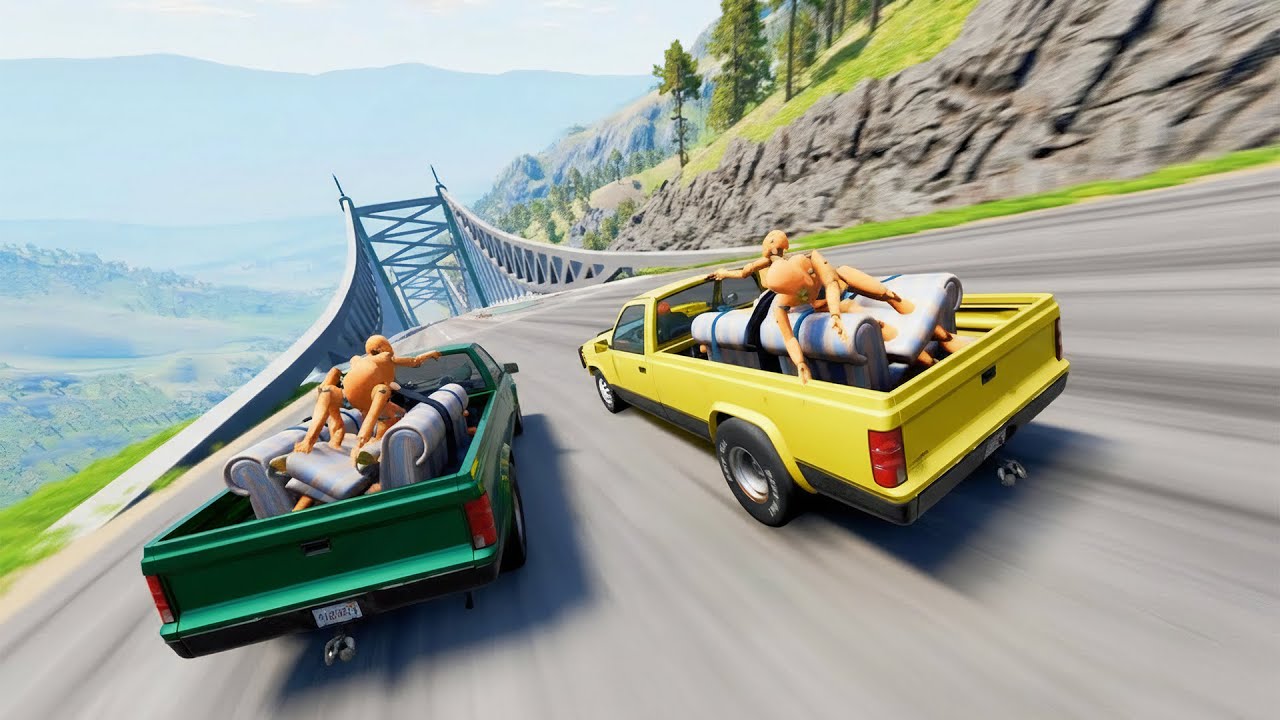 Full Throttle INSANE Long Downhill Mayhem! | BeamNG.drive Epic Crashes & Speed Test #2