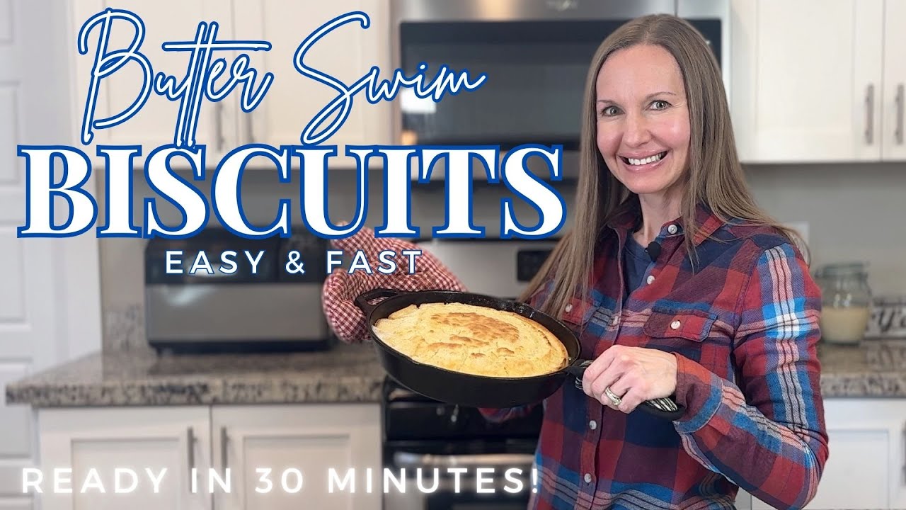 Easy & Fast Buttermilk Butter Swim Biscuits Recipe | Beginner Recipe | Skillet Butterswim Biscuit