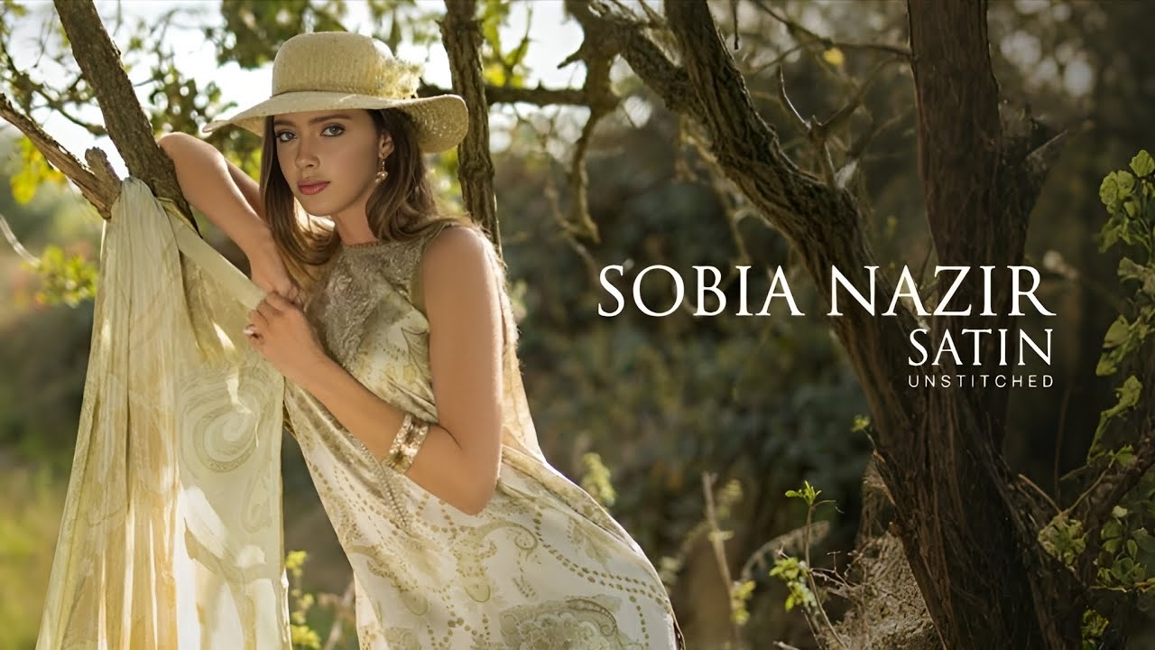 Sobia Nazir Printed Satin Unstitched Collection 2025 | Sobia Nazir Unstitched Silk Collection 2025