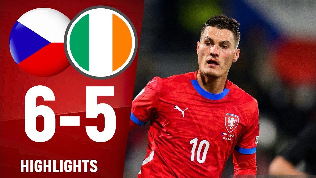 Česko - Irsko 2-2 (4:3 na penalty) Sestřih z&aacute;pasu | Bar&aacute;ž o MS 2026 | G&oacute;ly a penalty