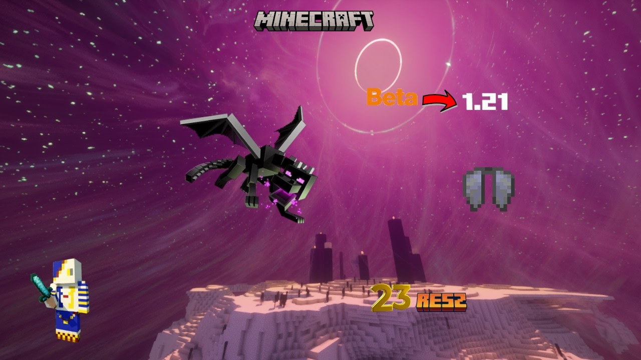 🐉Sárkány harc és elytra szerzés! Béta-1.21-ig! #23 🐉!