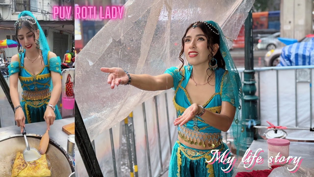 Courage in the Rain: My Journey Selling Pandan Roti - Thai Street Food