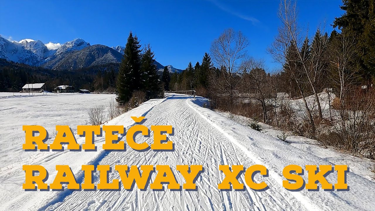 Rateče railway run | Slovenia & Italy | POV virtual XC ski descent & ascent | 48 min