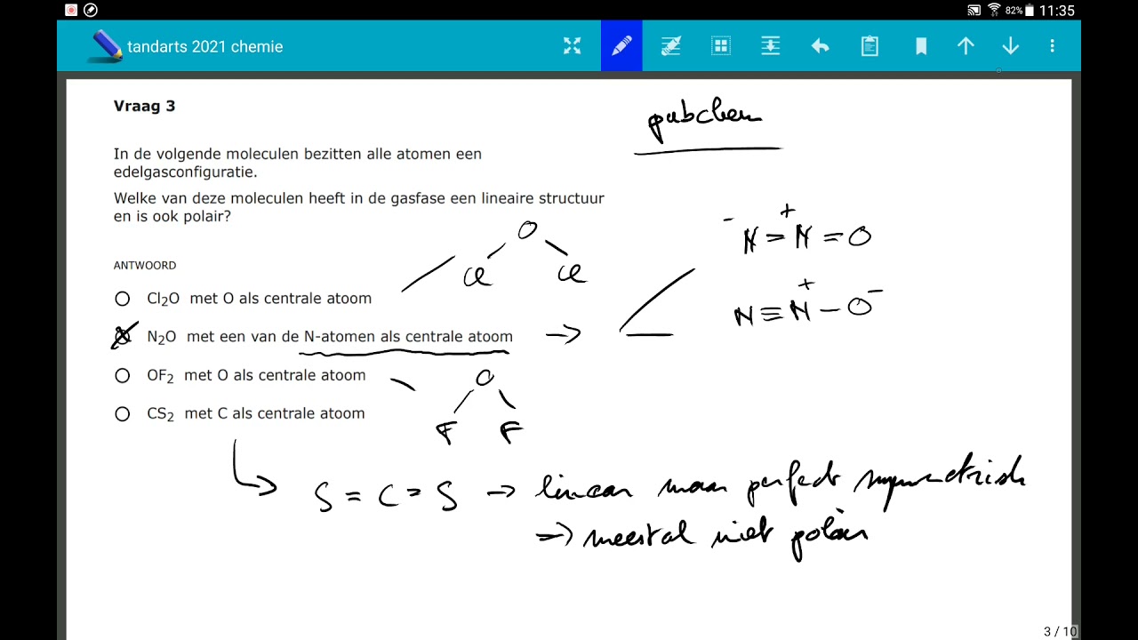 Toelatingsexamen Tandarts 2021 Chemie