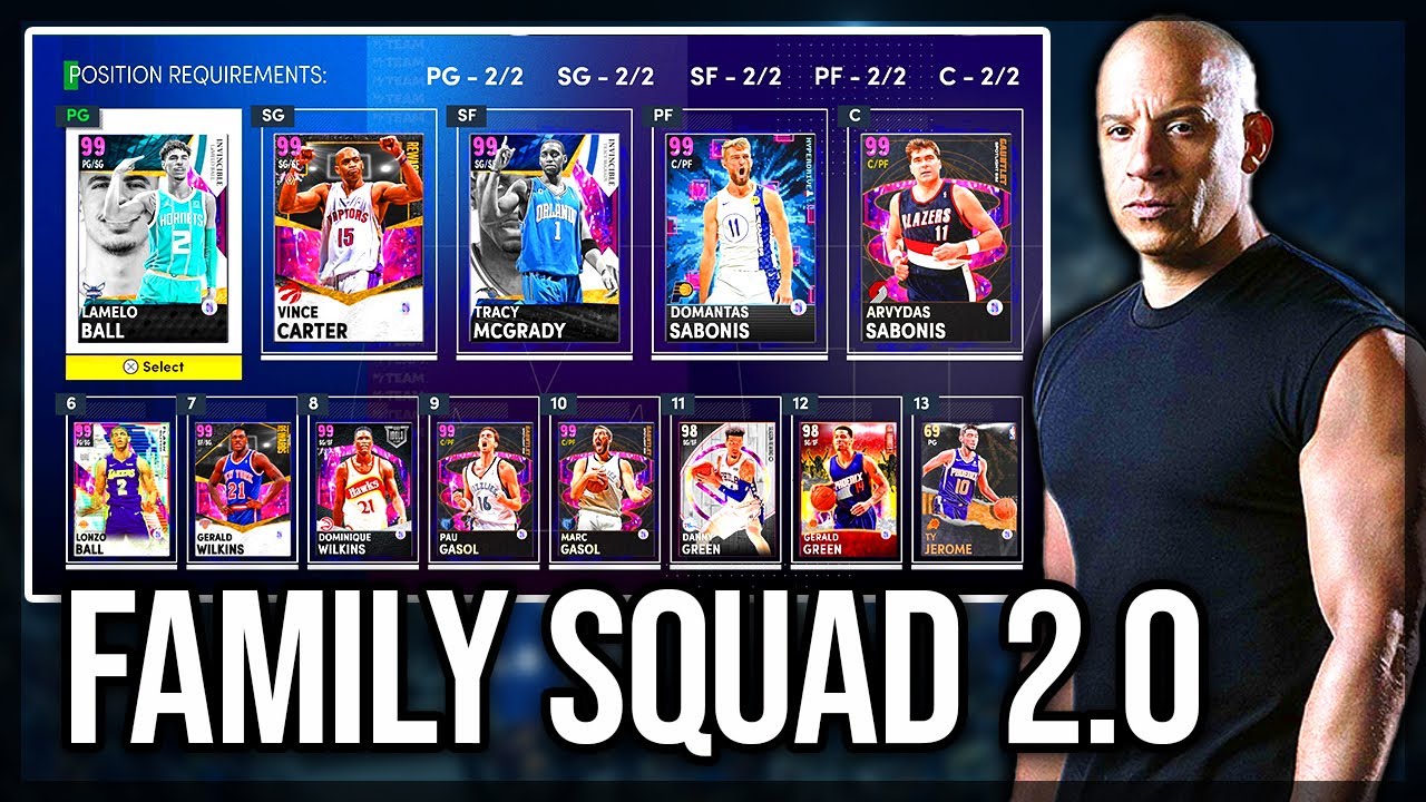 DOM TORETTO SAID THERE'S ALWAYS ROOM FOR FAMILY....SO I BUILT A FAMILY SQUAD 2.0! NBA 2k21 MyTEAM.