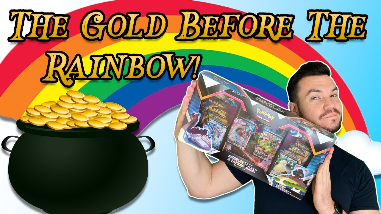 Getting That Gold Before The Rainbow! Lapras and Snorlax VMax Box - 8 Pokemon Card Pack Opening