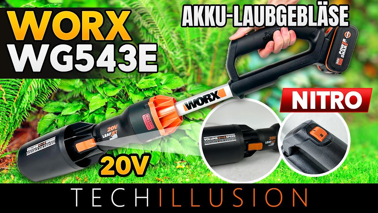 🔥LEICHT ABER STARK?!🧐 Das HANDLICHSTE 20V Akku Laubgebläse von WORX!😱 - Nitro WG543E Power Share