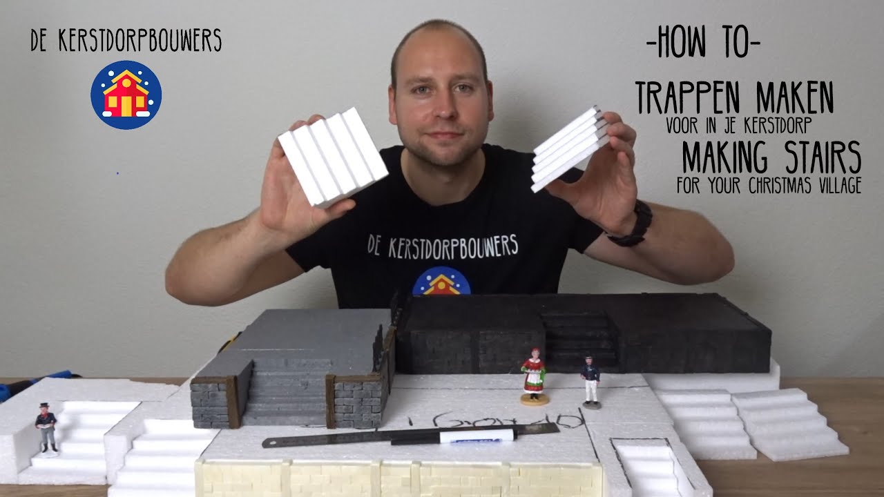 How to - Trappen maken voor in je kerstdorp - Making Stairs for your Christmas Village