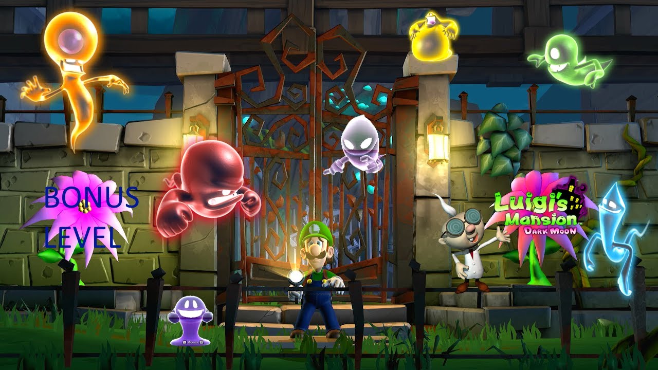 Playing Luigi's Mansion B Bonus Level