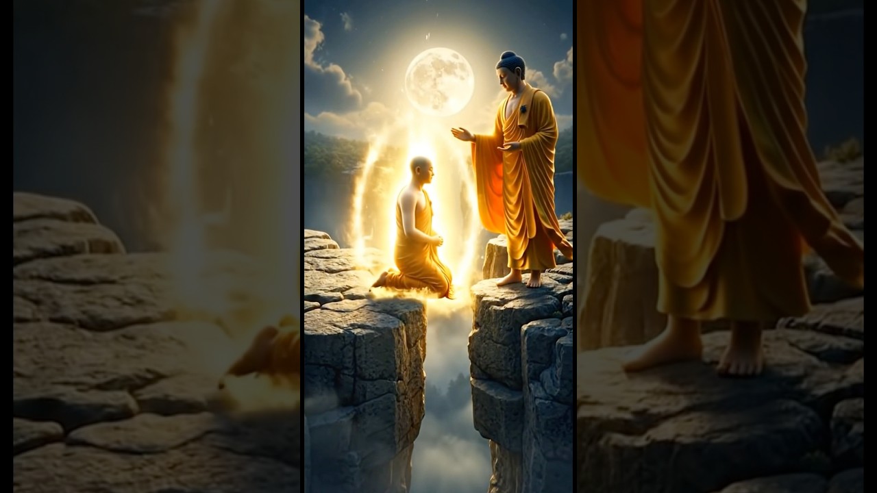The man who became enlightened helped Buddha cross the cliff. #Buddhism #Buddha #Meditation  #불교