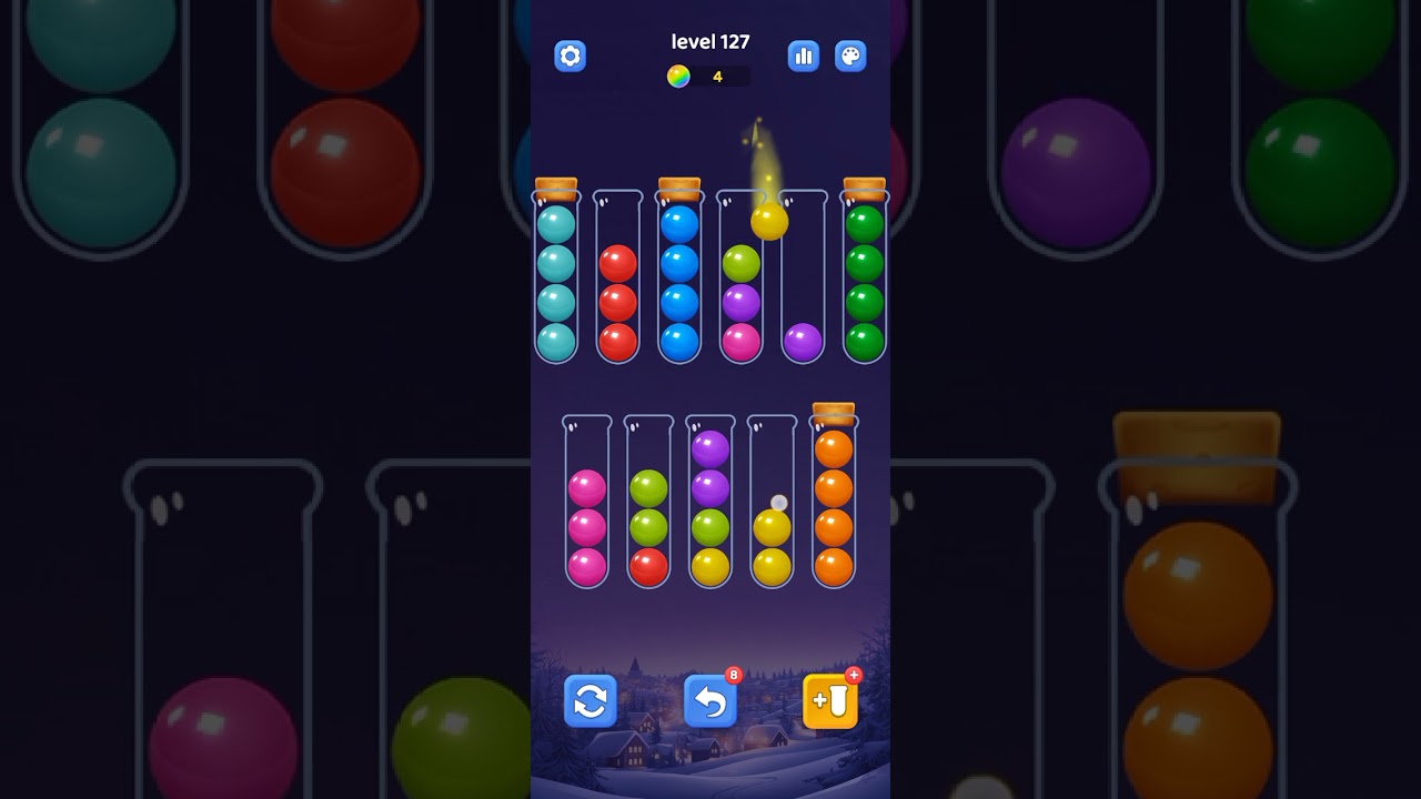 #bali sort video's #level 124 to 128#all level win the game 🎯🎯🙌 🎯 subscribe my channel 😎😁😁