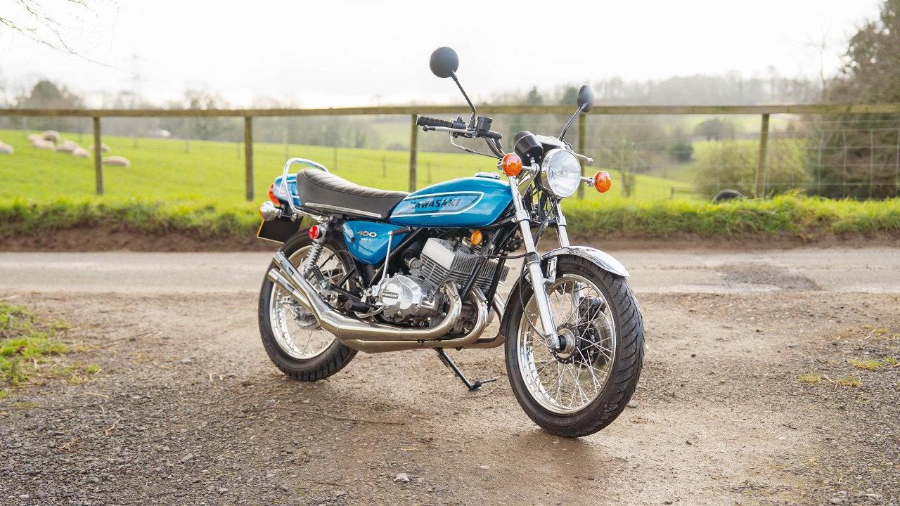Win this 1976 Kawasaki KH400 Mach II!