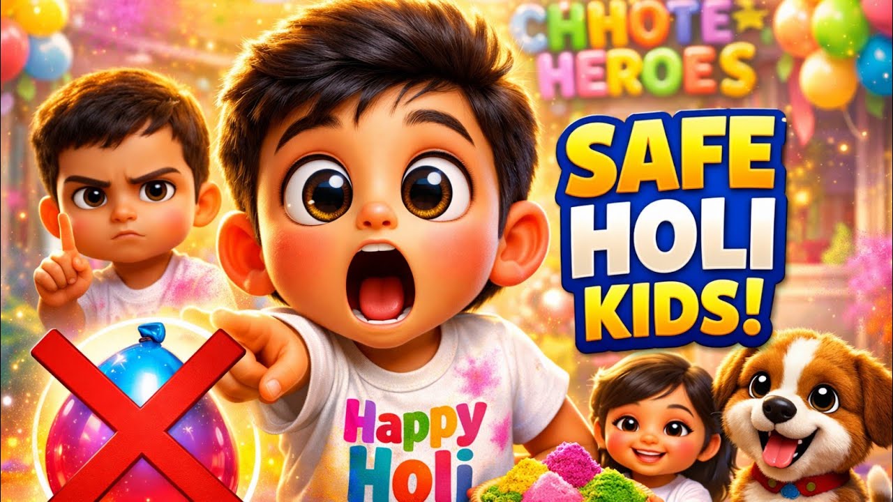 Safe Holi for Kids 👧👦 | Holi Festival Safety Rules & Awareness Guide