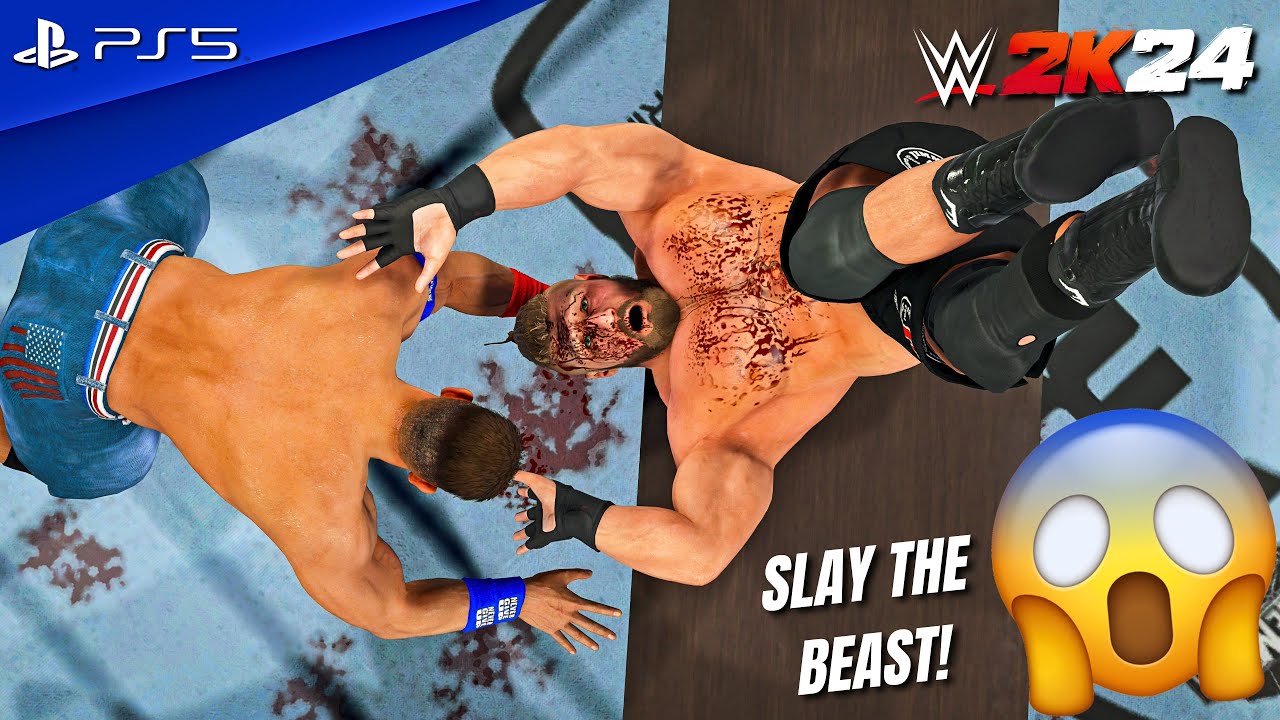 WWE 2K24 - Brock Lesnar vs. John Cena (c) - WWE Championship Match at WrestleMania 41 | PS5™ [4K60]