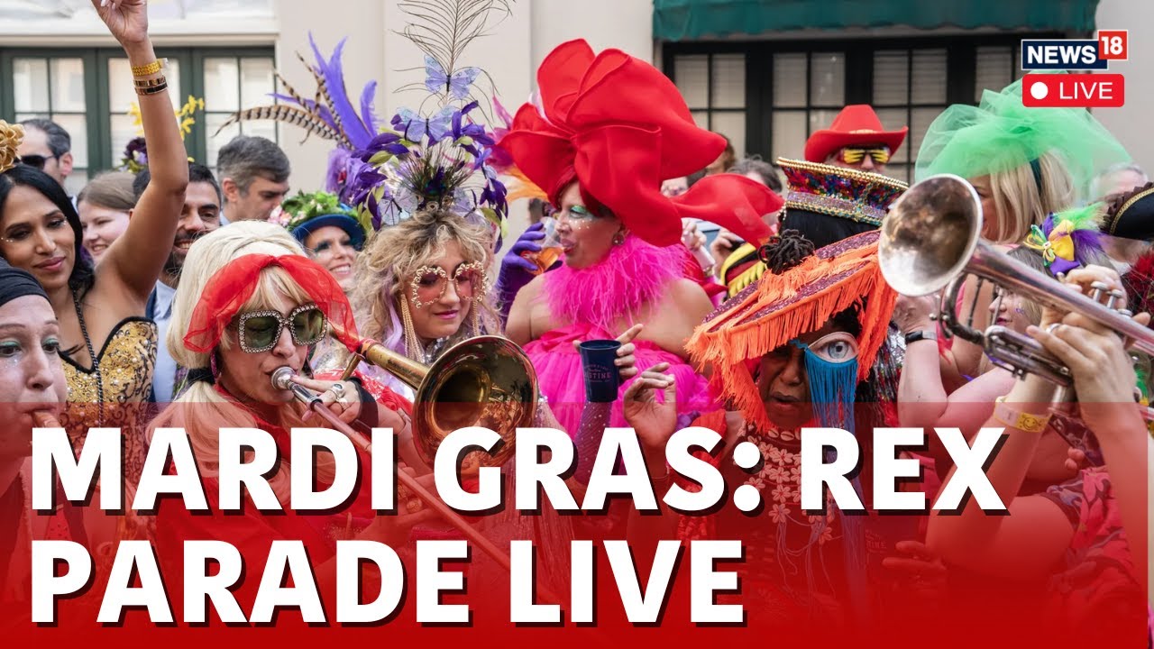 Mardi Gras 2024 | Mardi Gras New Orleans | King of Carnival leads Rex Parade At Mardi Gras | N18L