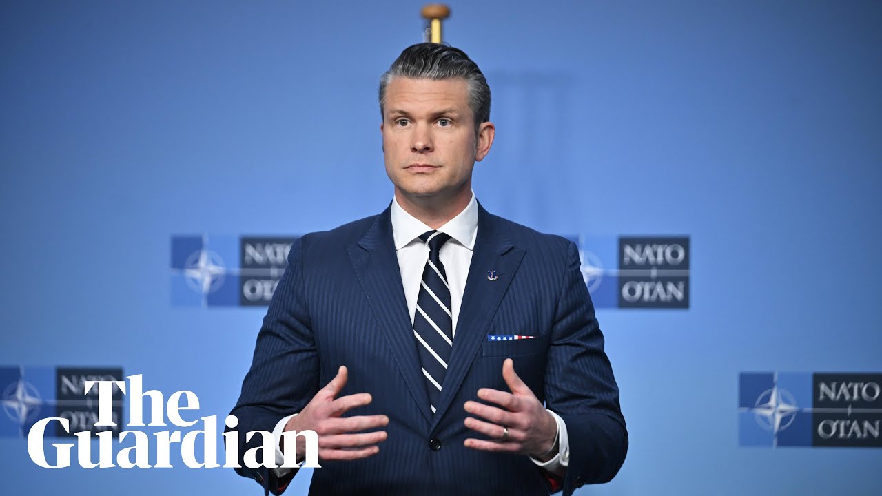 Pete Hegseth makes statement on sidelines of defence meeting in Brussels – watch live