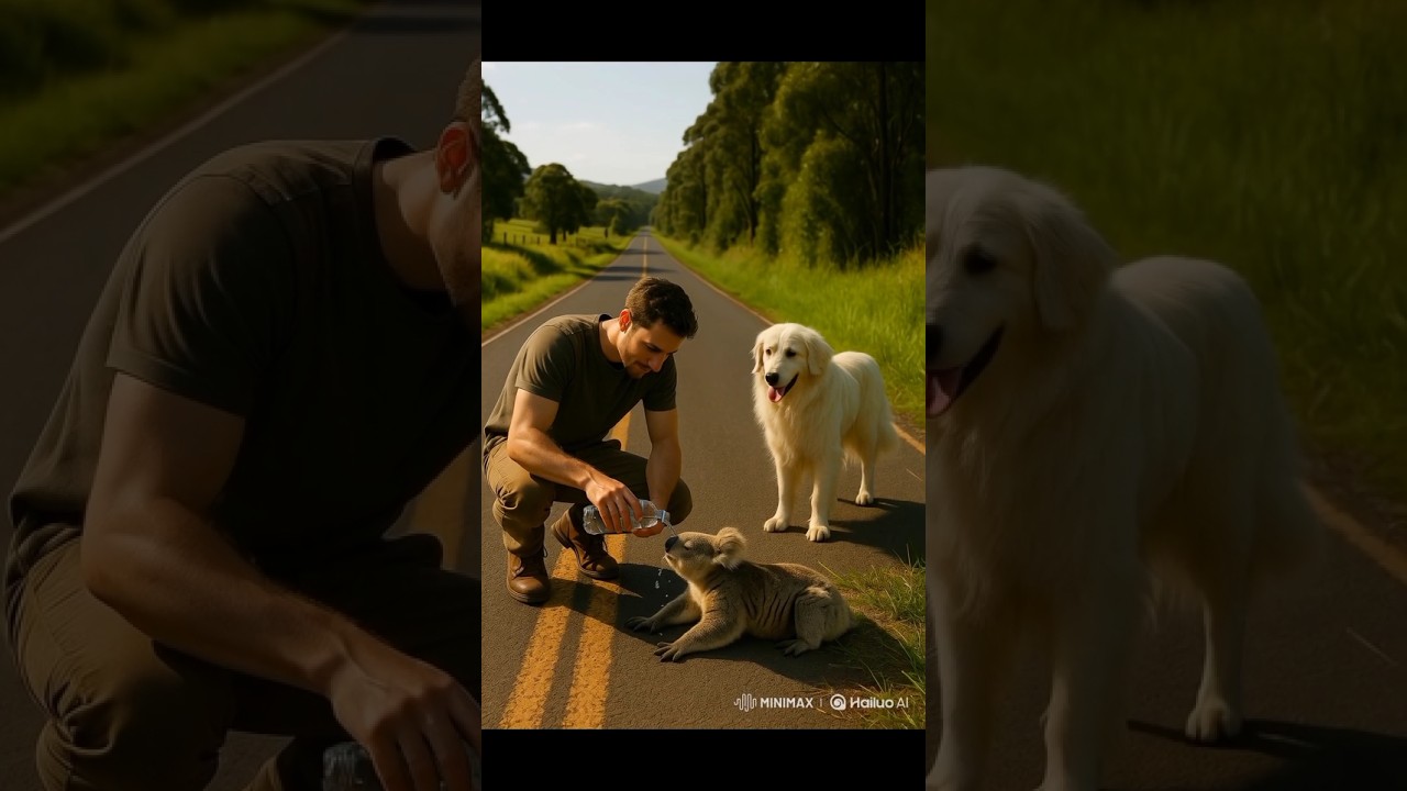 Dog SAVES Thirsty Koala From Drought