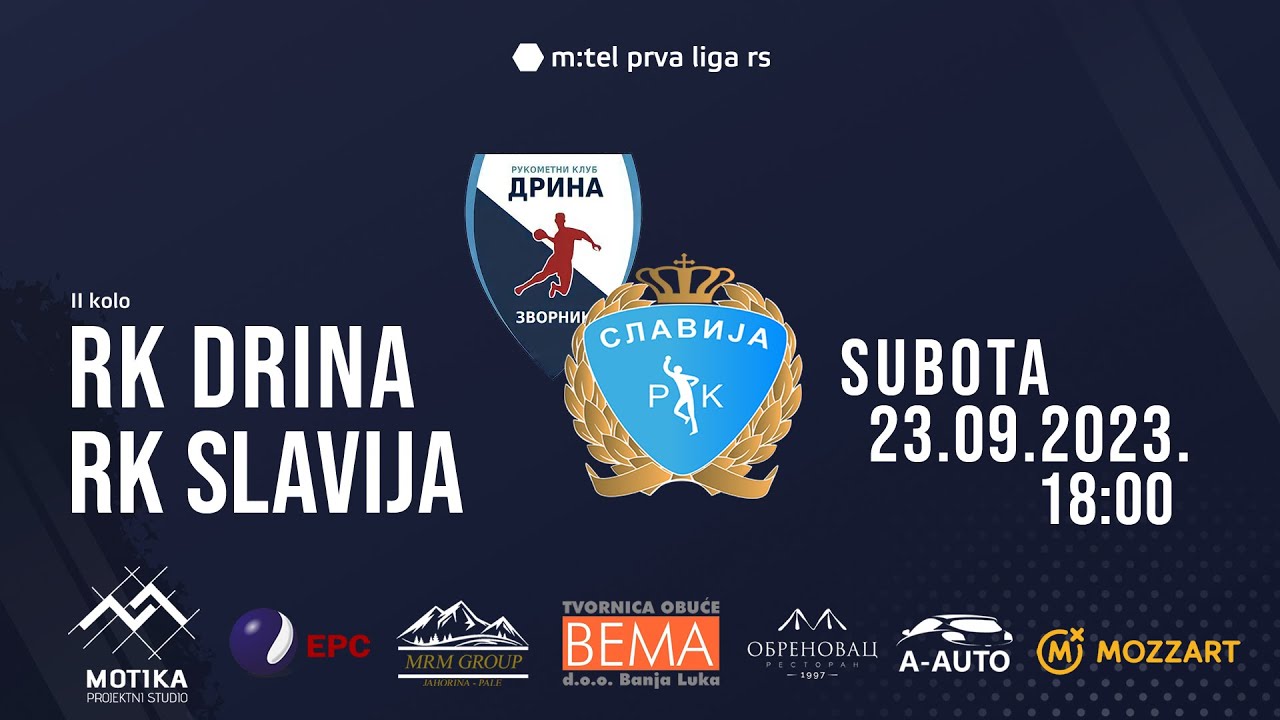 RK Drina - RK Slavija     II kolo,  Prva M:tel liga RS , sezona 2023/24