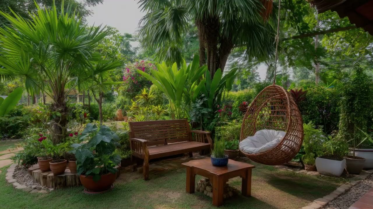 Tiny Tropical Backyard Makeover: Lush Garden Design with Modern Hardscape Tips