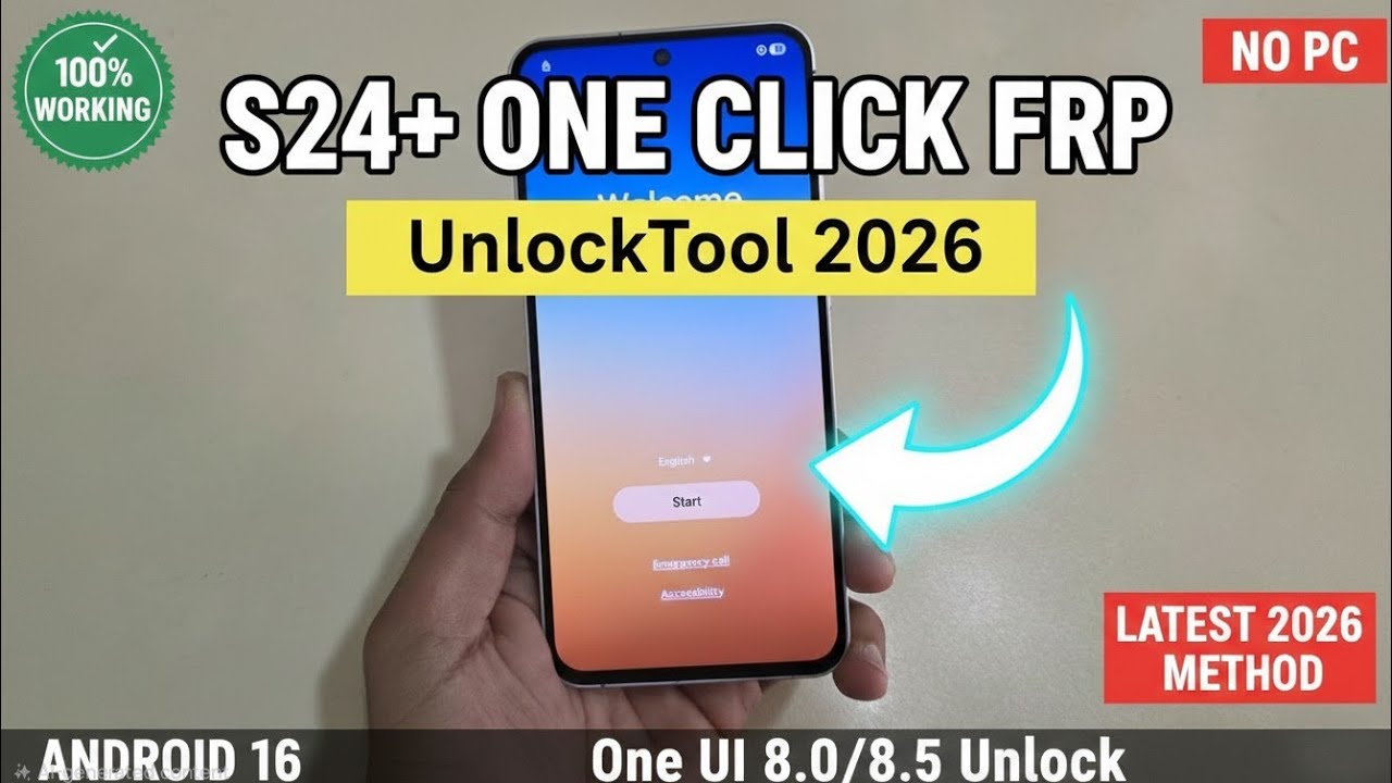 Samsung Galaxy S24+ FRP Bypass Just One Click | UnlockTool 2026 Latest Method