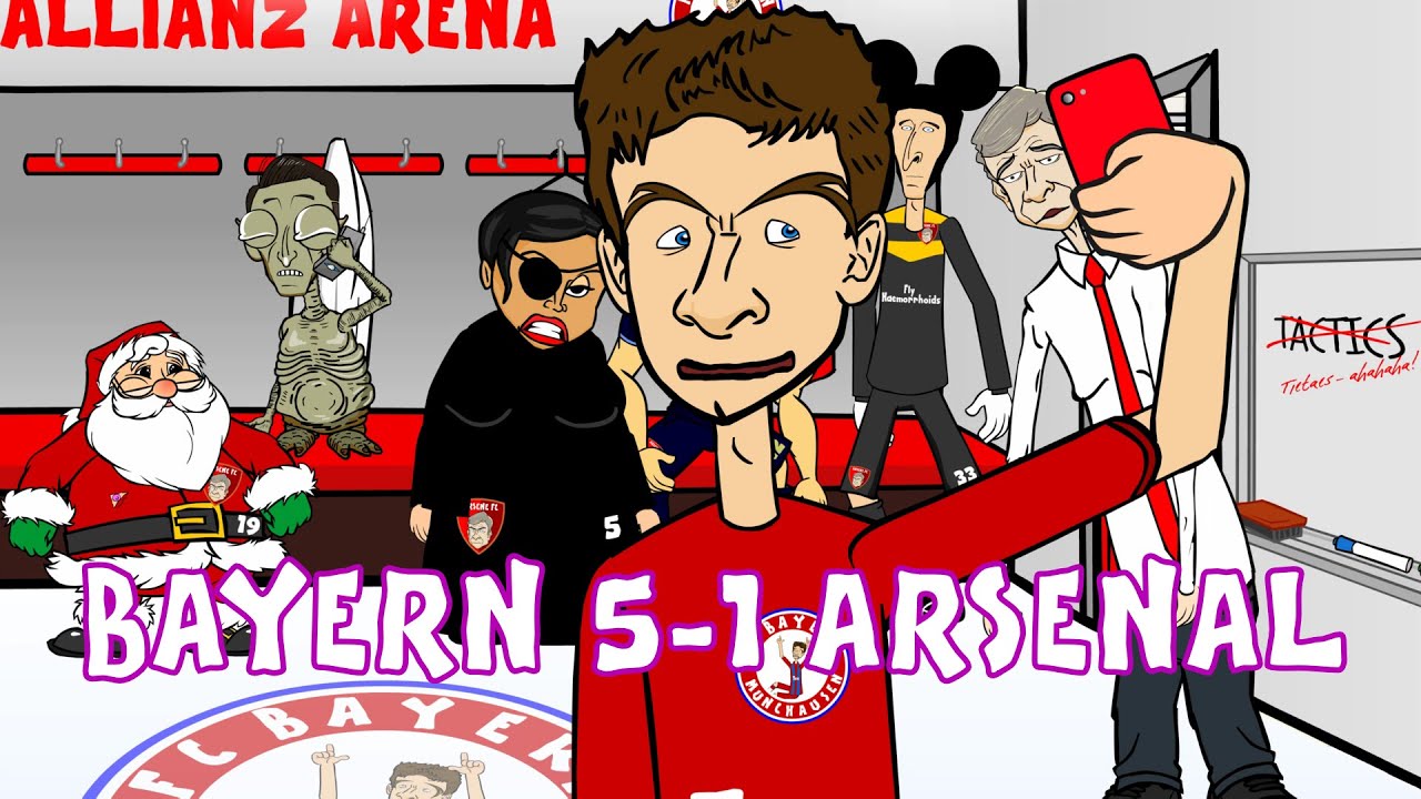 😂BAYERN MAMBO No 5-1! Ep1😂 Bayern Munich 5-1 Arsenal (Champions League 2015 Parody Goals Highlights)