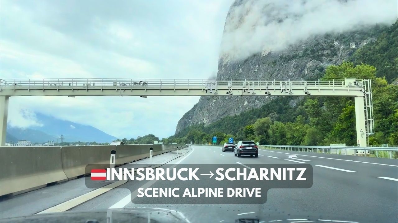 🇦🇹Innsbruck - Scharnitz | Scenic Alpine Drive | August 2 | Tirol, Austria | 4K HDR | Rainy day