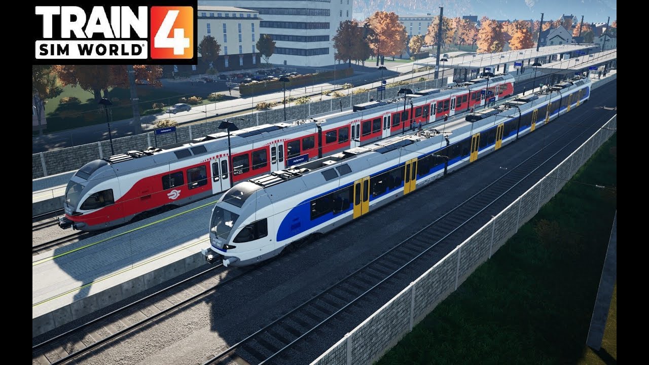 Fessük át a Flirt-öt | Train Sim World 4 | H-Start Flirt piros-fehér festése