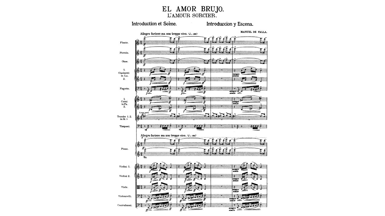 Falla: El amor brujo, ballet (with Score)