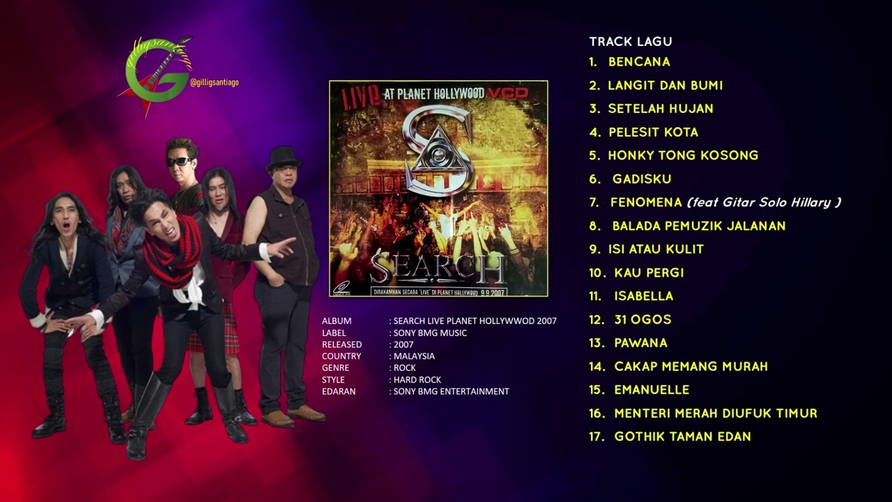 SEARCH -LIVE AT PLANET HOLLYWOOD 2007 (FULL ALBUM)