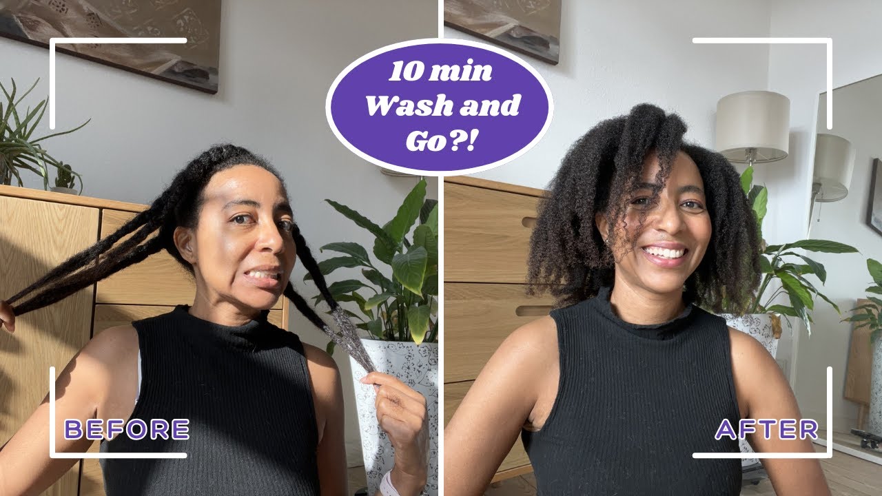 One product 10 min “Wash and Go” starting on DRY waist length 4b / 4c hair ft. Lottabody mousse 😮