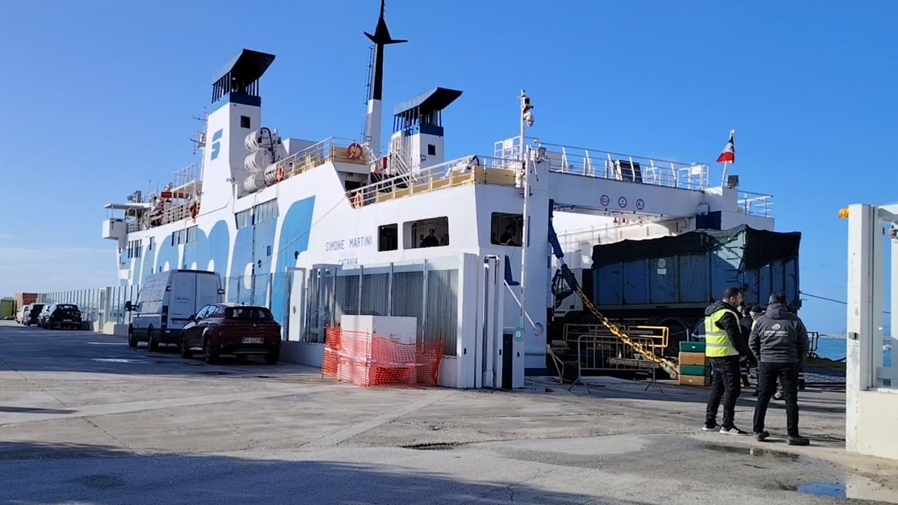 Viaggio di ritorno Favignana-Trapani con la nave Simone Martini 