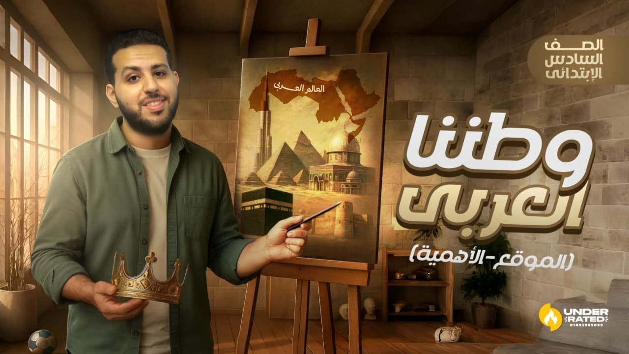 درس وطننا العربي الموقع والاهمية | الصف السادس الابتدائي | دراسات - المنهج الجديد 2026