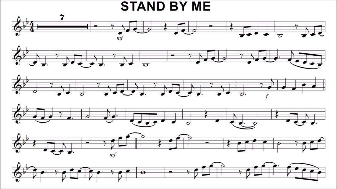 Easy Violin Play-along - Stand By Me - Ben E. King - with sheet music