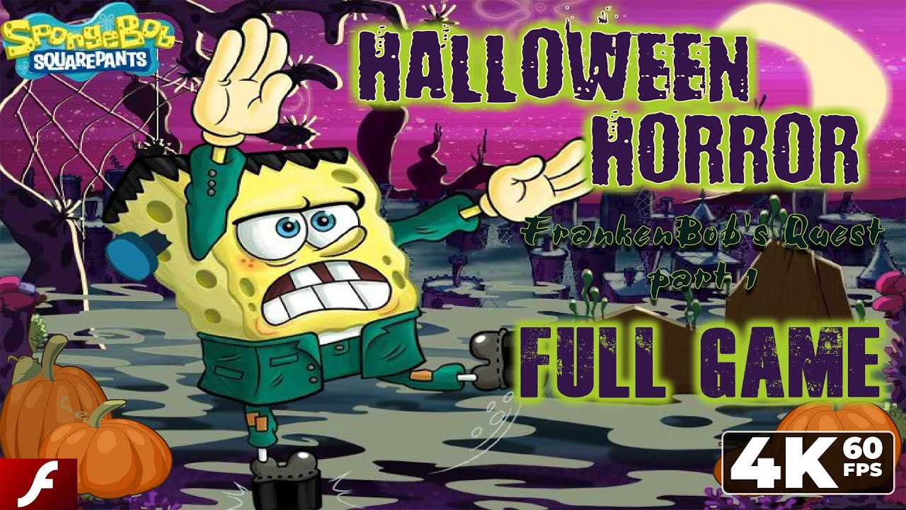 SpongeBob SquarePants&trade; Halloween Horror: FrankenBob's Quest Part 1 (Flash) - Full Game 4K60