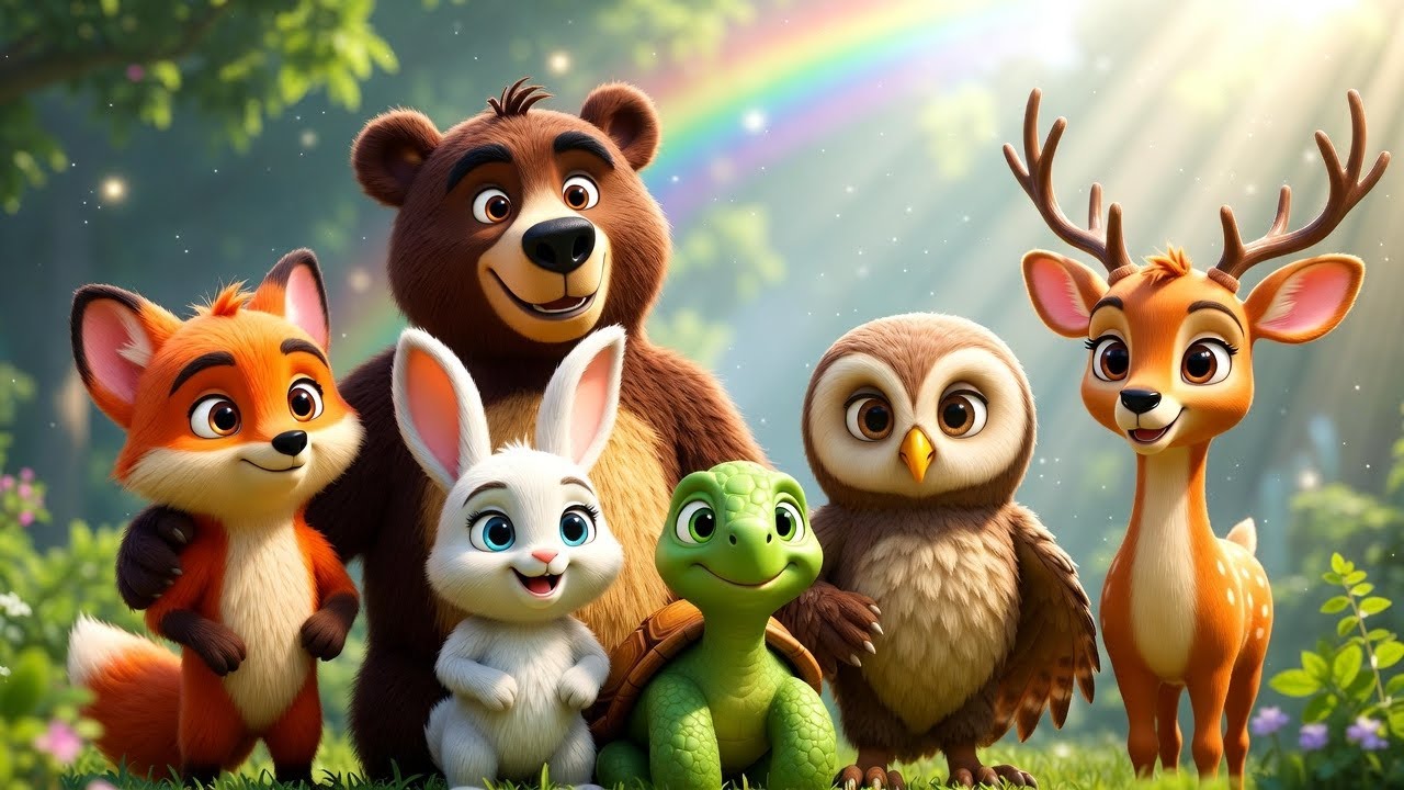 🐾 “Six Best Animal Friends Save the Forest 🌳 | Moral Story for Kids”