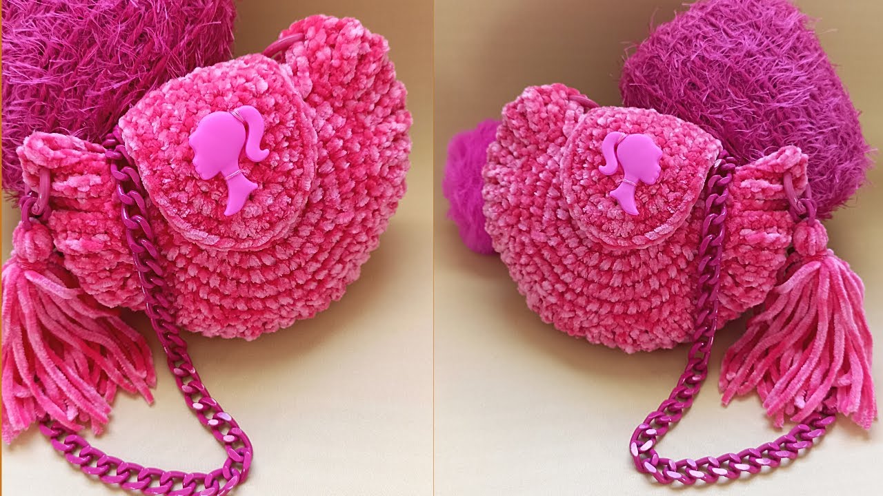 TUTORIAL EXCLUSIVO PARA FAZER A SUA BOLSA INFANTIL BARBIE DE CROCHÊ – PASSO A PASSO.