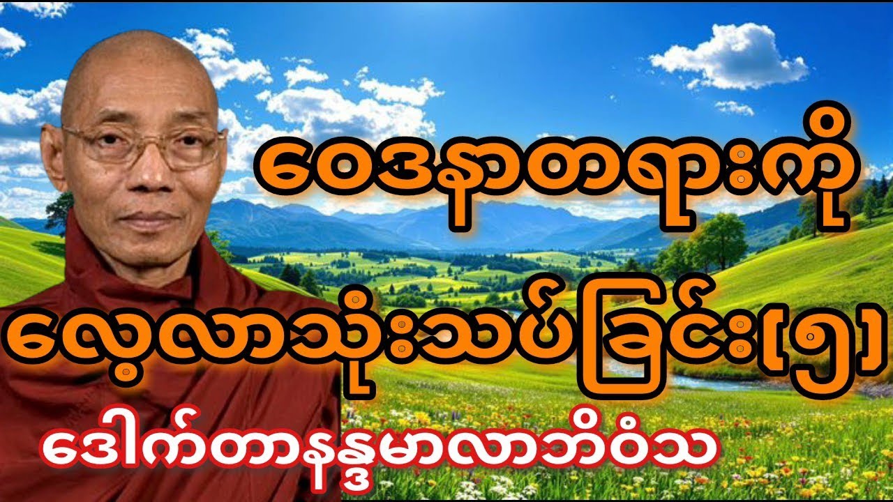 #myanmar #တရားတော်များ ဝေဒနာတရားကို လေ့လာသုံးသပ်ခြင်း (၅) ဒေါက်တာ နန္ဒမာလာဘိဝံသ