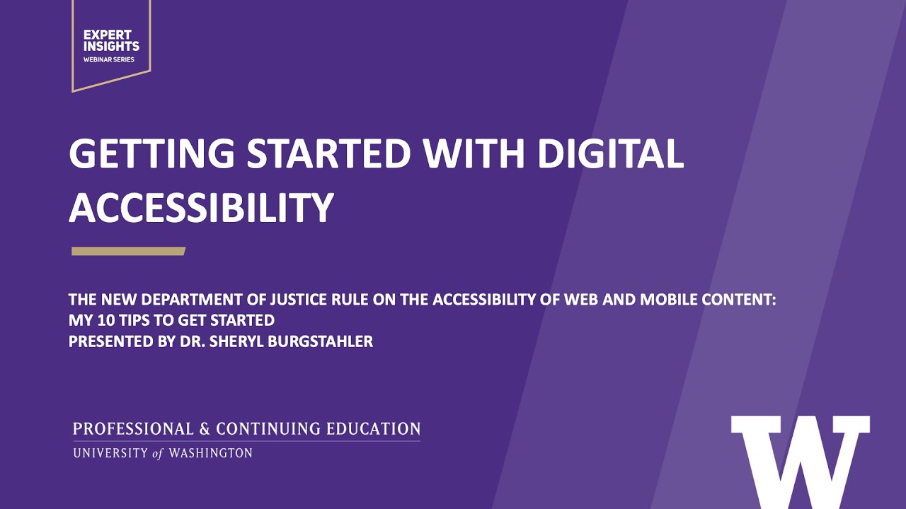 Expert Insights: Digital Accessibility & 10 Tips with Dr. Sheryl Burgstahler