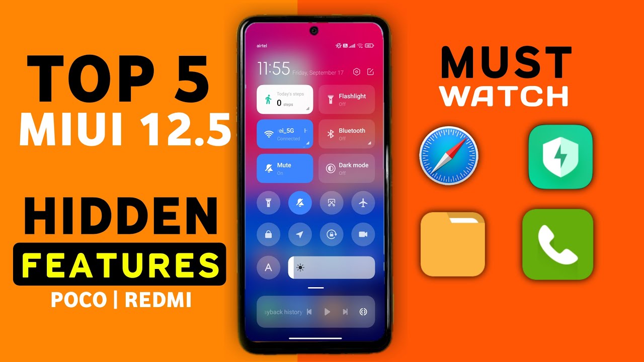 MIUI 12.5 HIDDEN FEATURES | TOP 5 TIPS & TRICKS | Poco M2/Pro,X3,X2,Redmi Note 9,10 Pro/ Max,9 Prime