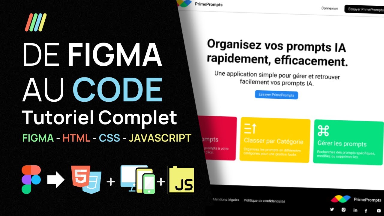 Cr&eacute;er une Landing Page Simple - De Figma au code HTML/CSS/JavaScript : Guide Complet pour D&eacute;butants