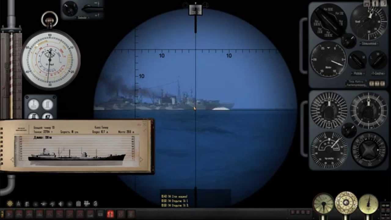 Silent Hunter 4. KSD-II. Стрельба с помощью логарифмического кольца.