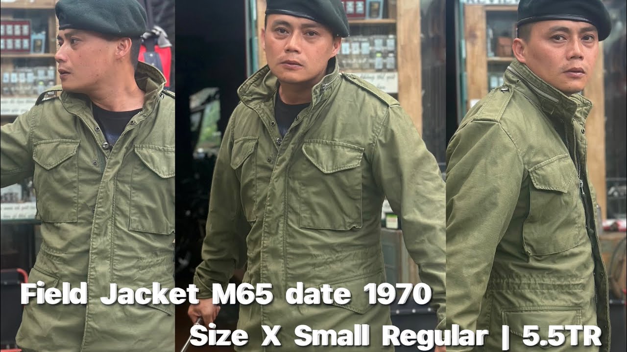 Gi&aacute; 5.5TR | philaket M65 cấp ph&aacute;t MỸ đời 1970 mới 95% | Size X Small Regular vai 48cm lưng 78cm