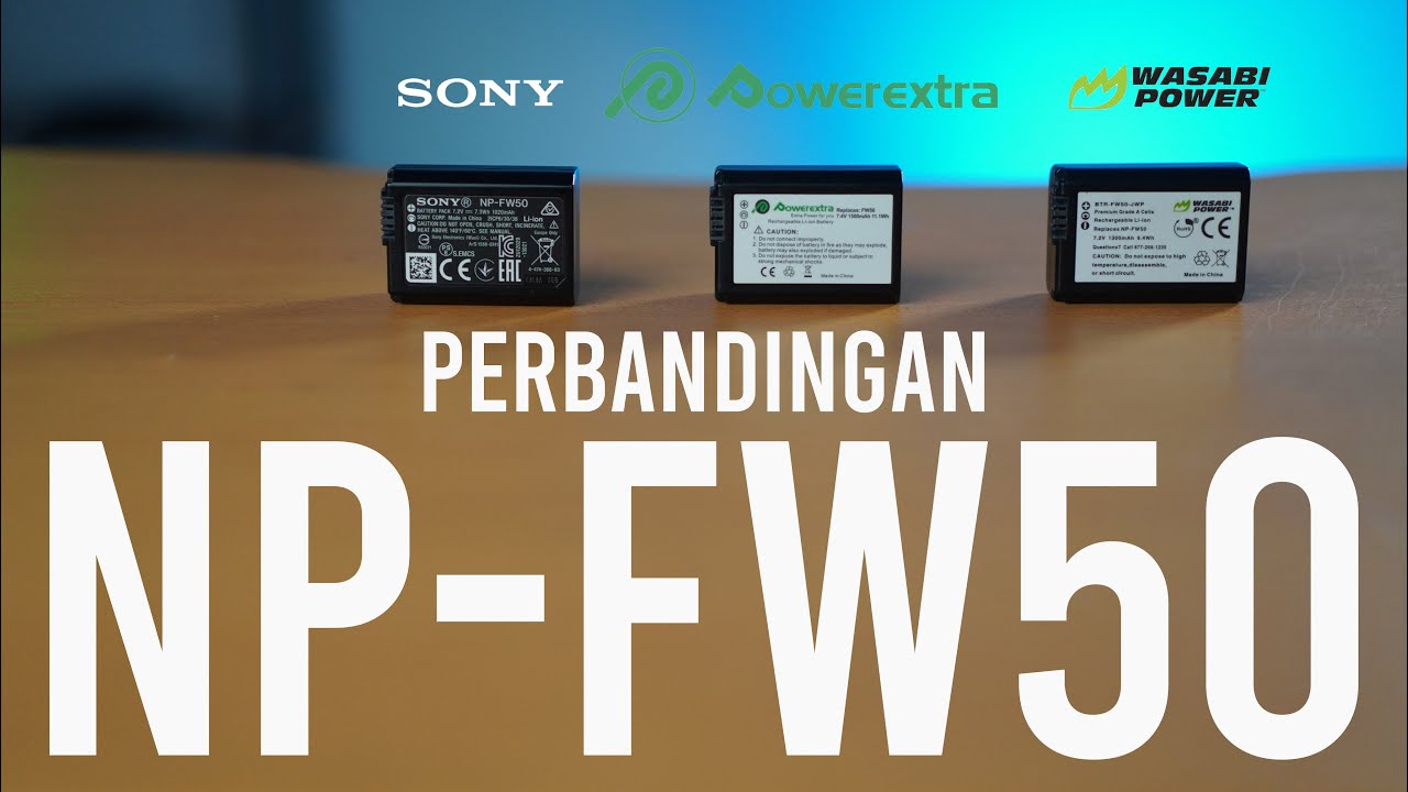 Perbandingan Baterai Sony NP-FW50 vs Powerextra vs Wasabi Power