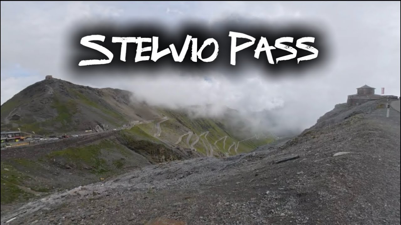 Stelvio pass Stilfser joch 2,757m above sea level downhill on Yamaha Tracer 9gt