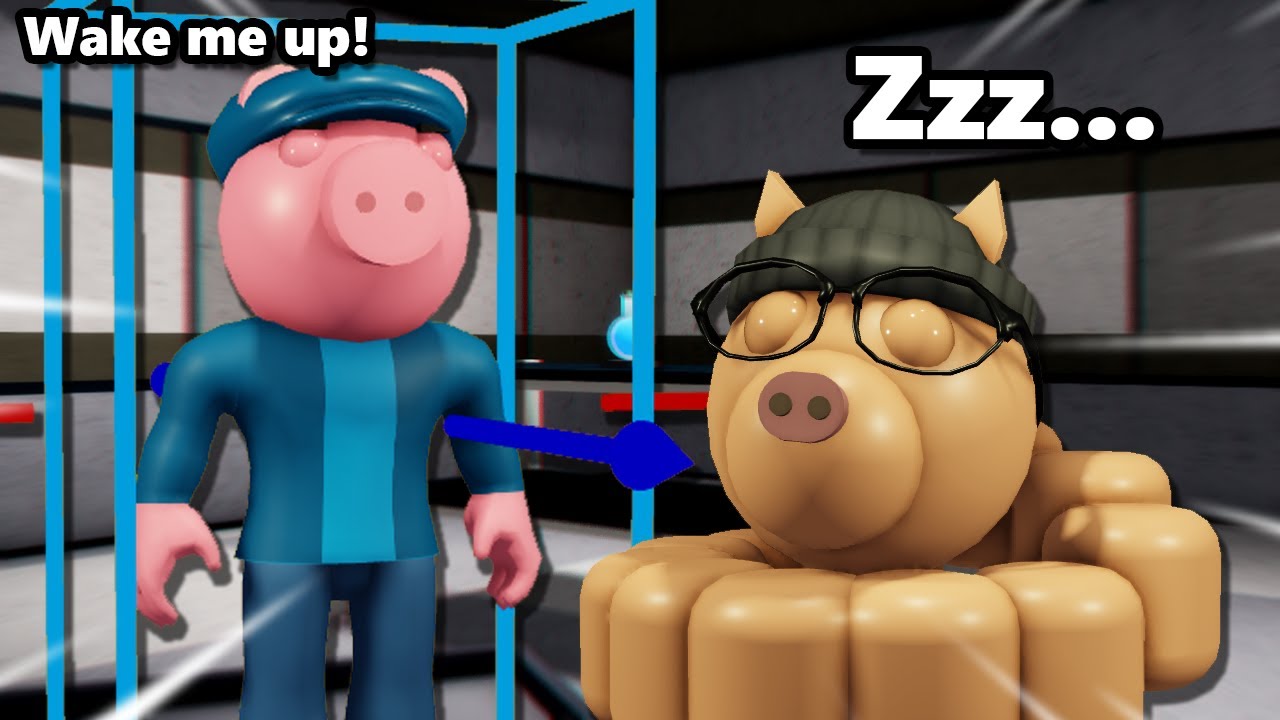 ROBLOX PIGGY RP PONY WORM AND CONTROLLED GEORGIE SLEEP TOGETHER!!