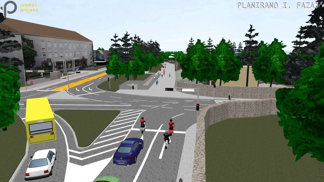Simulacija 1. FAZE novog prometnog rješenja BONINOVO-DOM ZDRAVLJA-SPLITSKI PUT-NAZOROVA