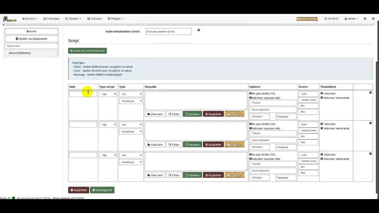 Tuto Jeedom #5 : Les scripts dans Jeedom à l'aide du Plugin Script