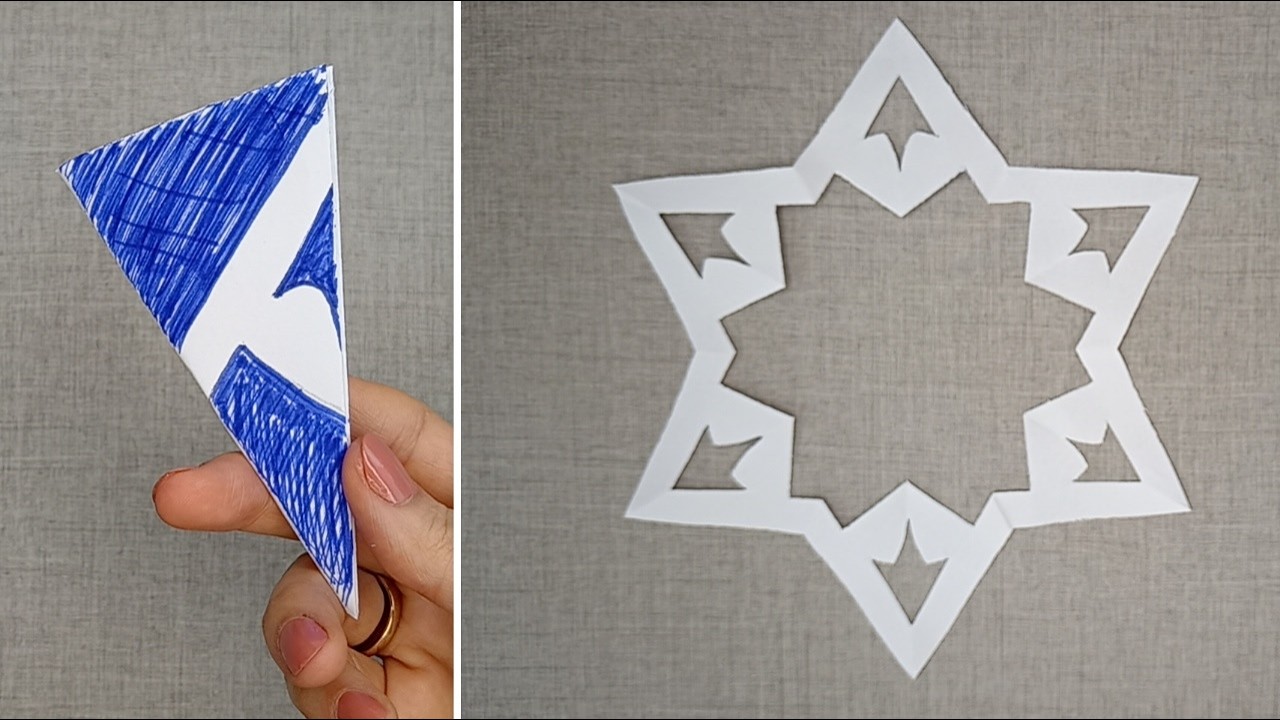 DIY, How to make easy & beautiful snowflake?@ArtCraftEdu#diy #craft #christmas #paper #handmade