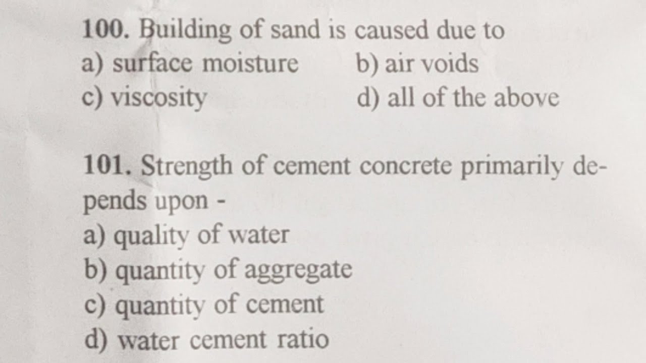 MPSC Junior engineer |JE|Solved paper||Part-I ||Civil Engineering